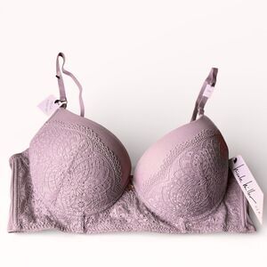 NWT Nicole Miller Mega Push Up Bra 38C